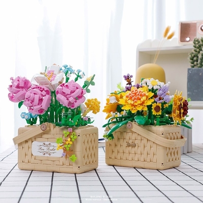 Belle Di Mini Particle Building Blocks Flower Basket Series Een must-have voor het onderwijs