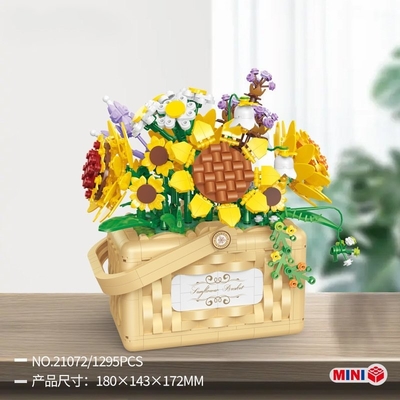 Belle Di Mini Particle Building Blocks Flower Basket Series Een must-have voor het onderwijs