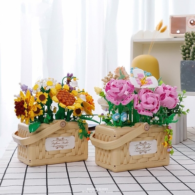Belle Di Mini Particle Building Blocks Flower Basket Series Een must-have voor het onderwijs