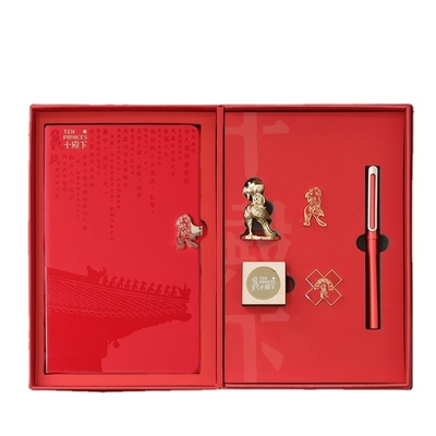 Geschenk Set voor Landbouw Industrie Hand Ledger Boek Signatuur Pen Badge en Phoenix Ornament