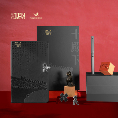Geschenk Set voor Landbouw Industrie Hand Ledger Boek Signatuur Pen Badge en Phoenix Ornament
