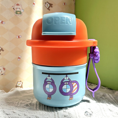 Hoge esthetiek 316 roestvrijstalen koffiebeker Cartoon schattig geïsoleerde beker Werknemer cadeau