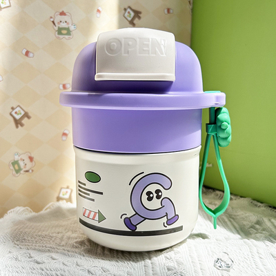 Hoge esthetiek 316 roestvrijstalen koffiebeker Cartoon schattig geïsoleerde beker Werknemer cadeau