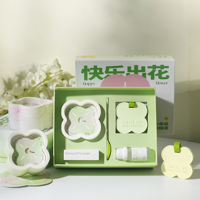 Happy Flower Art Aromatherapie Geschenkdoos met Zilk Screen Printing Leerkrachtsdag Geschenk