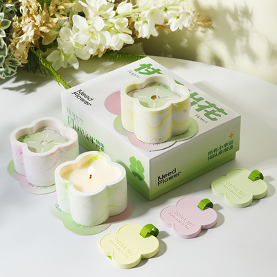 Happy Flower Art Aromatherapie Geschenkdoos met Zilk Screen Printing Leerkrachtsdag Geschenk