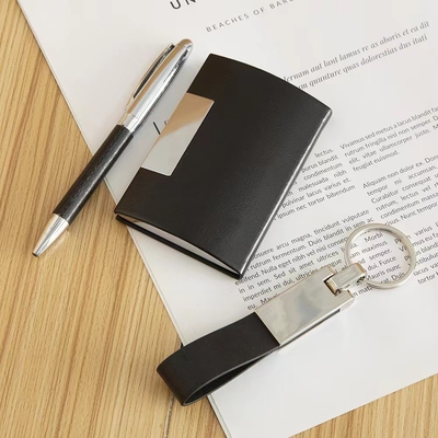Custom Logo Praktische visitekaarthouder Sleutelhanger Pen voor klanten en kantoor cadeautjes