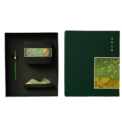 Reisbureau Desktop Decoratieve ornamenten Donderdag Rood Houten Penhouder Set