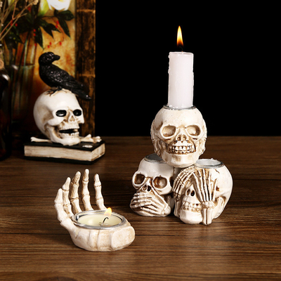 Thanksgiving Skeleton Hars Decoratie Desktop Decoratie Kaarshouder voor Craft Gift