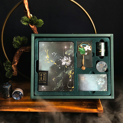 Dankjewel-geschenk rugzak Notitieboek met retro design plakknoppen band Metalen boekmerk