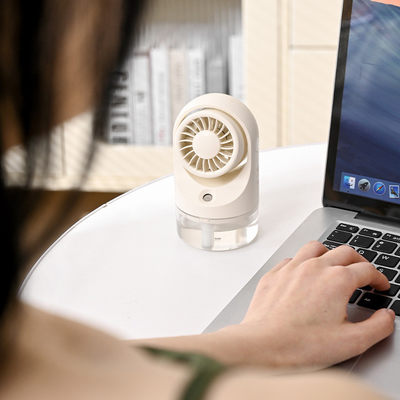 Desktop watergekoelde USB mini ventilator turbine opvouwbare koude luchtbevochtiging met spuit