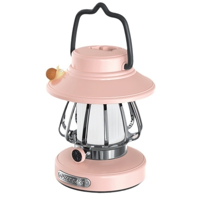 Logo van de klant Retro LED Camping Night Light Outdoor Portable Table Light en Pendant Light Activiteit Gift