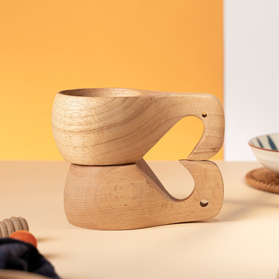 Verbeter je reisapparatuur met Retro Finse Whole Wood Integrated Creative Coffee Cup