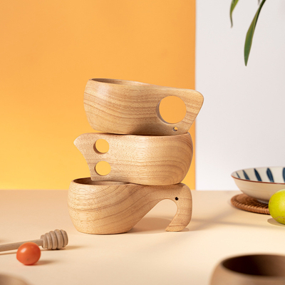 Verbeter je reisapparatuur met Retro Finse Whole Wood Integrated Creative Coffee Cup