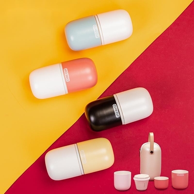 Creative Capsule Quick Cup Travel Kung Fu Theeset voor grafische 1 kleur Kleurenprinten