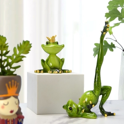 Promotie Verfraaien cadeautjes Glas yoga kikker hars ambacht voor tv-kast en wijnkast