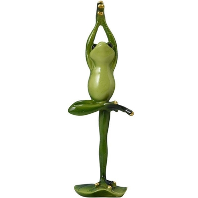 Promotie Verfraaien cadeautjes Glas yoga kikker hars ambacht voor tv-kast en wijnkast