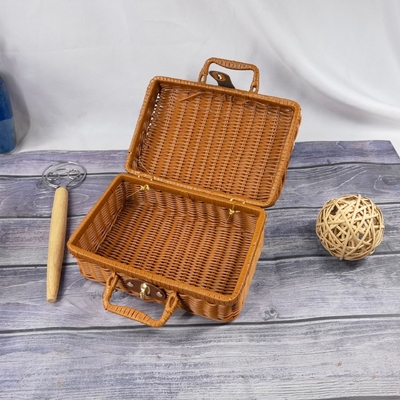 Zes stukken uitstekende Wicker Woven Basket trouwdag verjaardag cadeau set voor gasten Opening