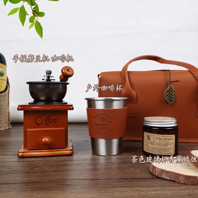 Ervaar luxe met zakelijk leer hand souvenirs koffiebekers en aromatherapie