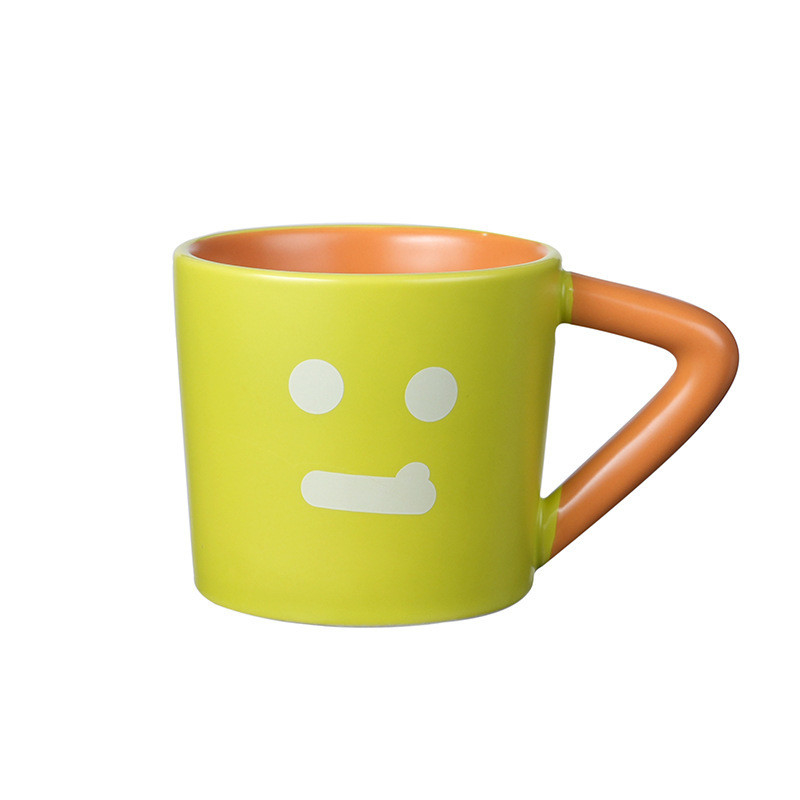 Dankzegging kleur blokkerende keramische koffiebeker grote capaciteit creatieve mok voor kantoor