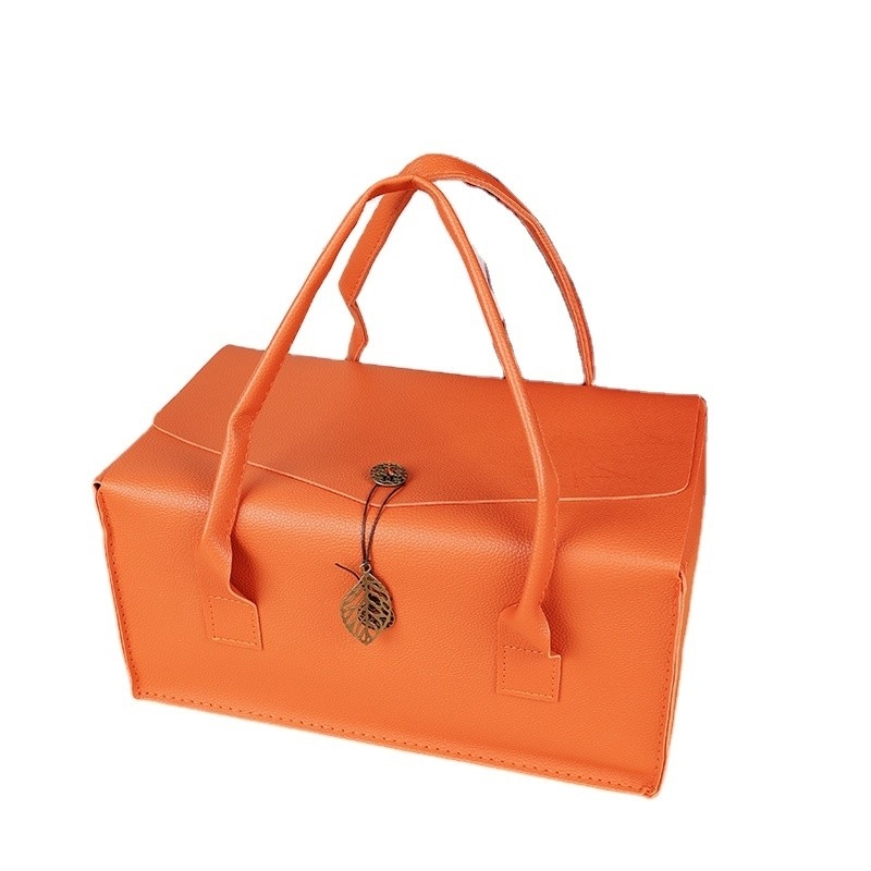 Leder Handtas Gouden Lijst School Souvenir Set Chique Kinderdag cadeau voor verzamelaars
