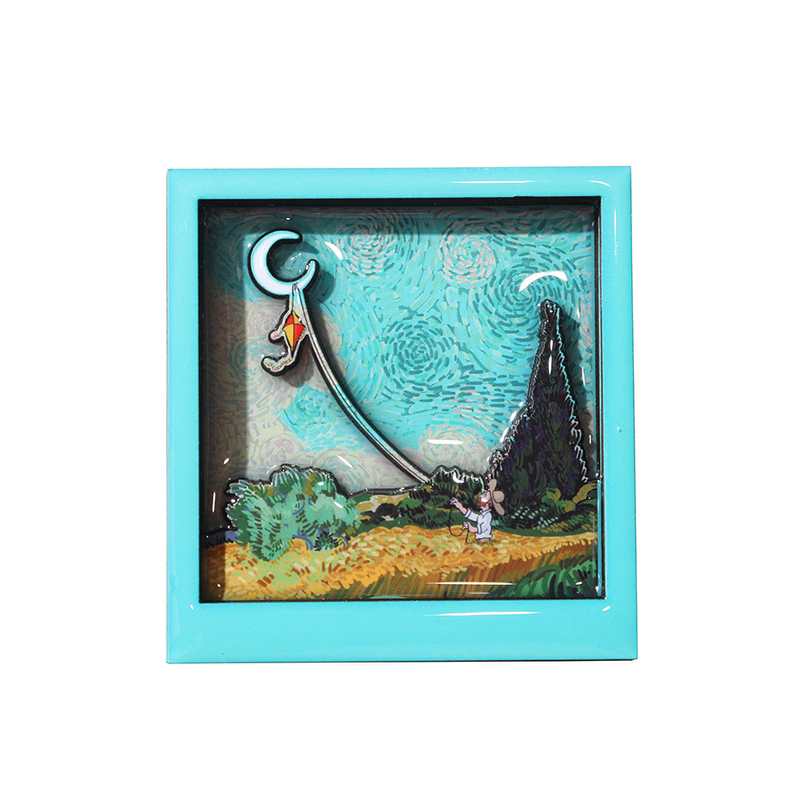 Doelstelling Landbouwmarkt Schattige Van Gogh Schilderkoelkast Sticker met magneet