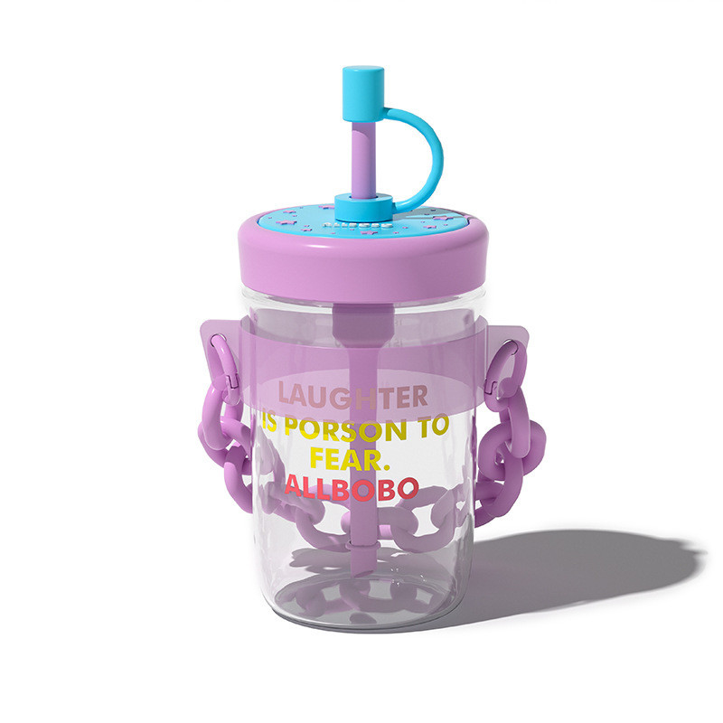Reisbureau Werknemer Geschenk Hoog esthetisch waterbeker ontwerp met stro en klant logo