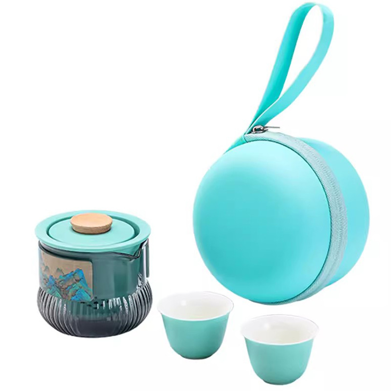 Draagbare Qianshan Kuaike Cup Set Reisbureau Souvenir voor National Style Tea Set