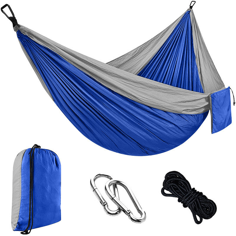 Multicolore schommelstoel voor camping buiten vrije tijd parachute stof hangmat nylon materiaal