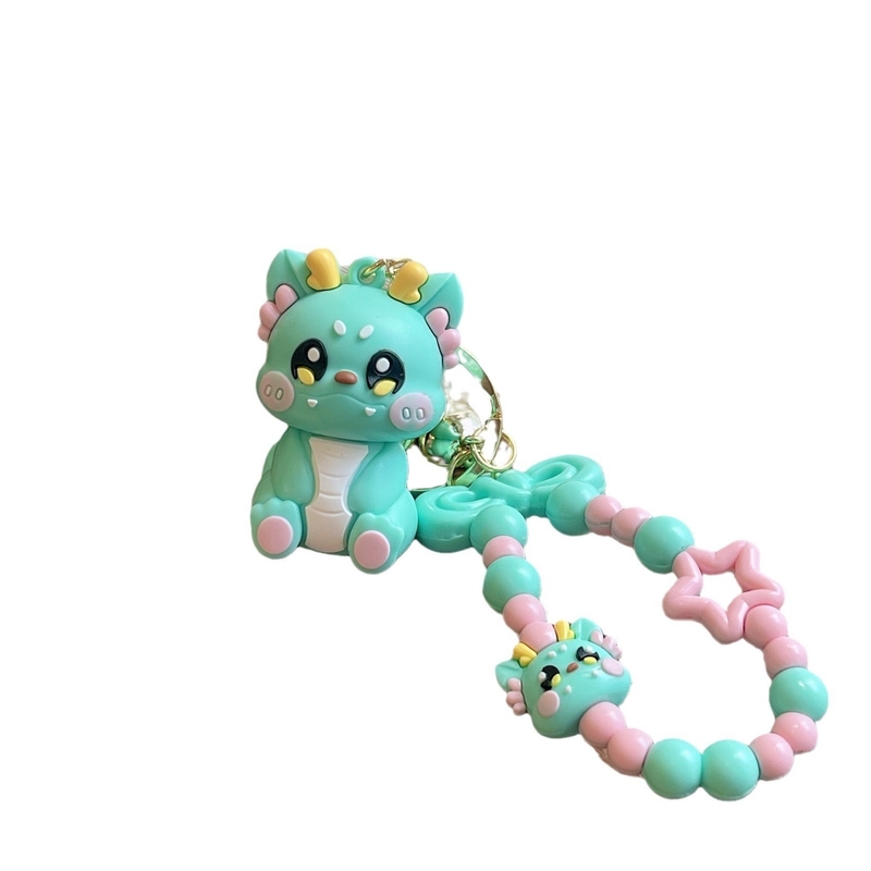 3.5cm*5cm PVC Dragon Keychain schattig klein cadeau voor rugzak hangende ketting inbegrepen