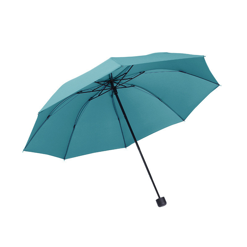 Klantenlogo Anti-drievoudig handmatig achtboten vouwde paraplu voor weer en regen