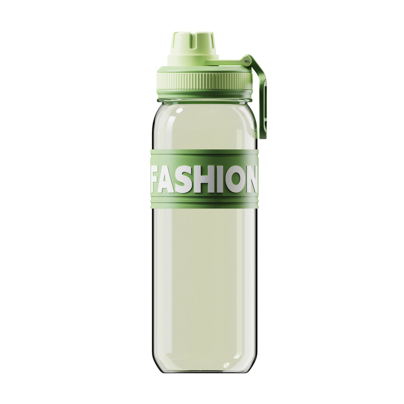 Aanbevolen zomersport plastic beker met grote capaciteit en 1 kleur grafische printen