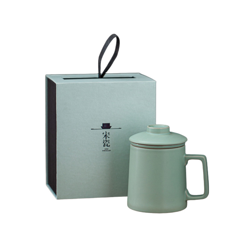 Elegante keramische theekop voor kantoor thee maken en water filteren perfect zakelijk cadeau