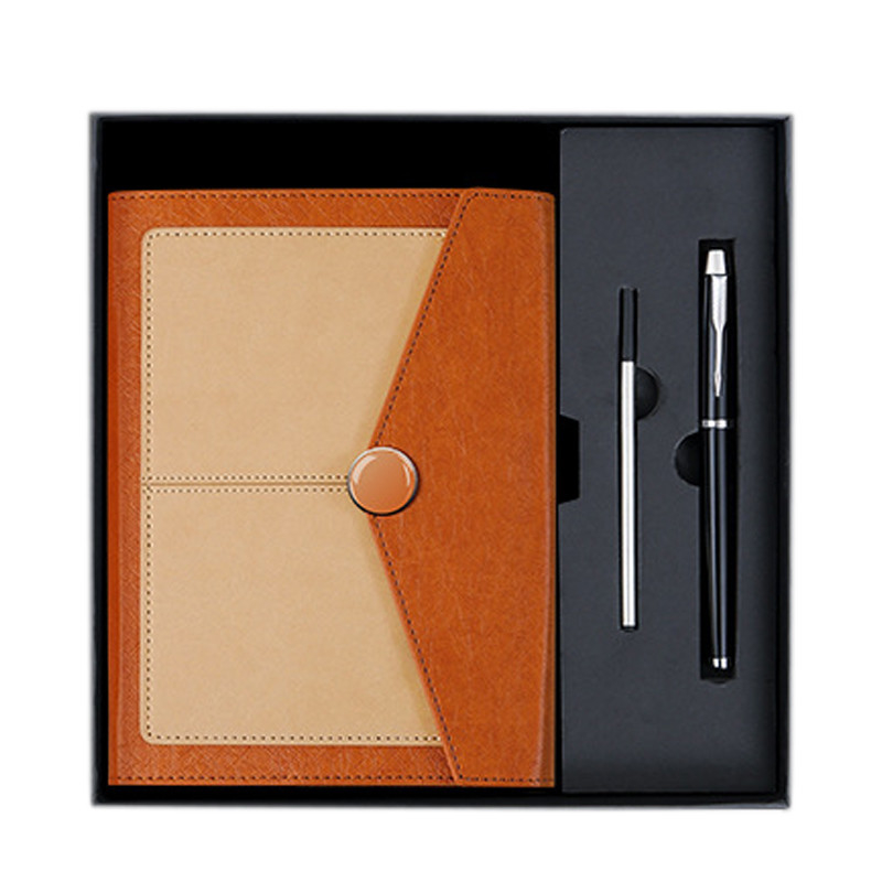 Klantenlogo Business A5 Notebook Geschenkdoos Drie stukken Set voor Hotel en Resort