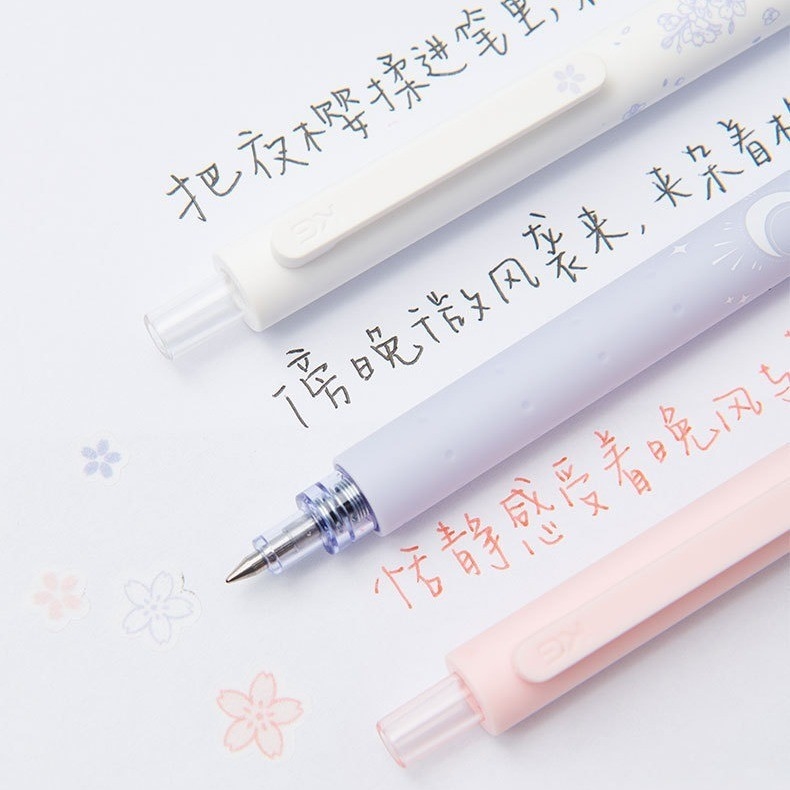 Hoog uiterlijk Landbouw Nacht aan de weg Sakura Neutrale Pen 3 Pakket voor kantoor Geschenk