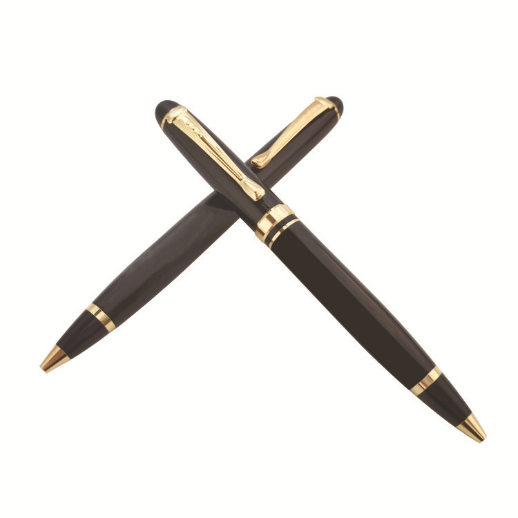 Bedrijfsgeschenk Metalen fontein inktpen met aangepast logo en 1 kleur grafische afdruk