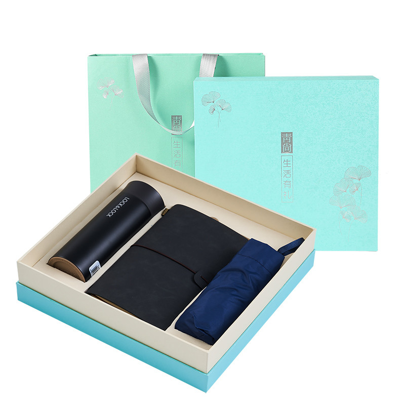 365 dagen Gelegenheid slot Zhixiang Business Set Thermos mok UV Draagbare paraplu Draagbare notitieboek Vergadering cadeautjes
