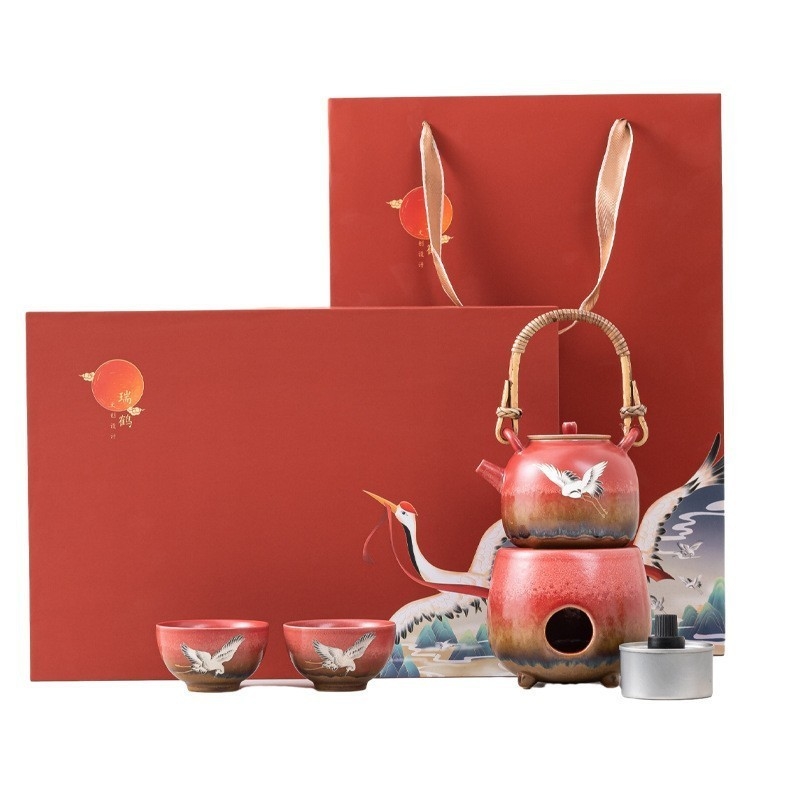 Xianhe Yangwen Theepot Alcohol Lamp Thee Warmer Set Bedrijfscadeau met 1 kleurenprinter