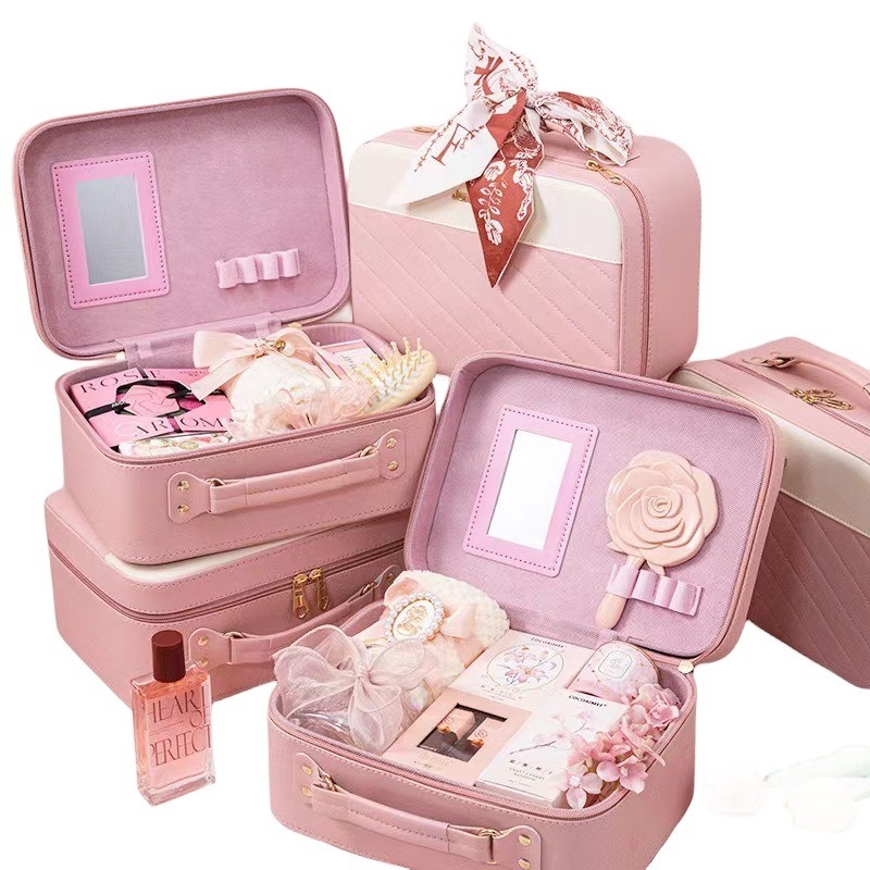 1 Kleurgraphics Kleurprint Handheld Make-up Bag voor bruidsmeisje Return Gift Box