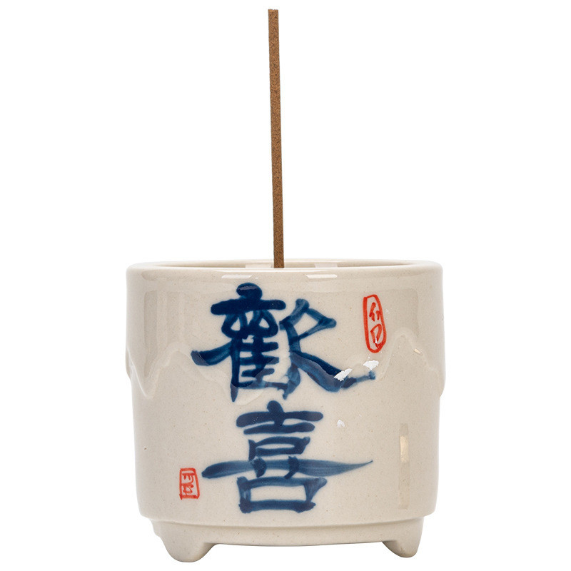 Zen Home Wierookkachel Gras en Hout As Invoeging Zit Theetafel Aromatherapie kachel