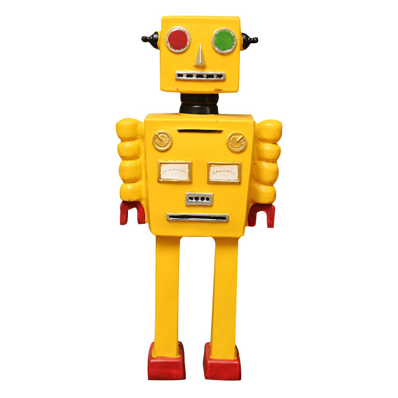 Vensterversieringen en ambachten voor Vadersdag Retro Robot Model Decoraties