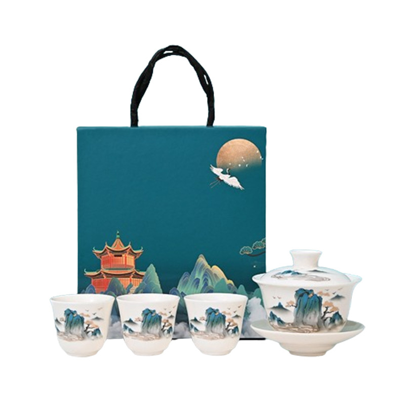 Qianshan Schaap Fat Jade Kung Fu Theeset Perfect Bedrijfsgenoot Geschenk Gelegenheid Jaar