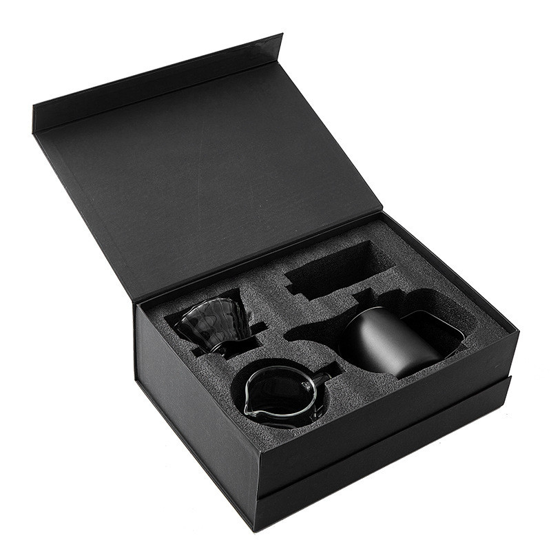 Handgemaakte koffie cadeaubon Set lange mond waterfles Filterbeker delen pot Hand Shake bonen molen Filter papieren cadeautjes
