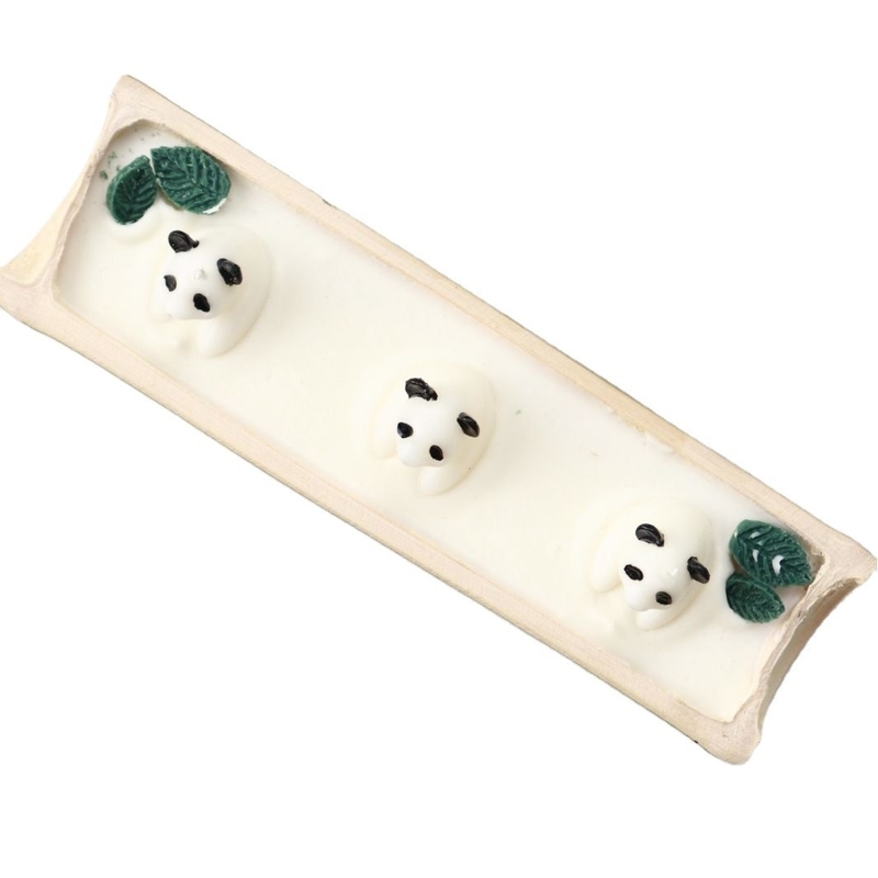 Persoonlijke bamboe kaars Goedemorgen Panda aromatherapie voor hotel- en resortgasten