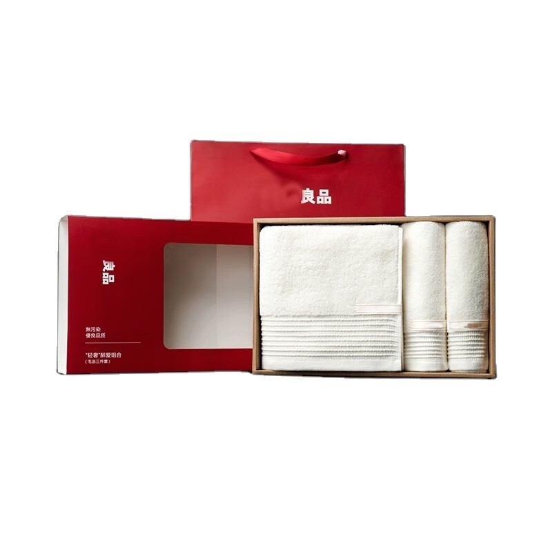 Klantenlogo Lichte Luxe Drunken Love Wolle Badhanddoek Set met 2 kleuren