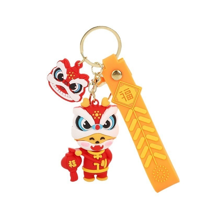 Leuke en kleine PVC sleutelhanger voor het jaar van de Loong Lucky Charm sleutelhanger hanger
