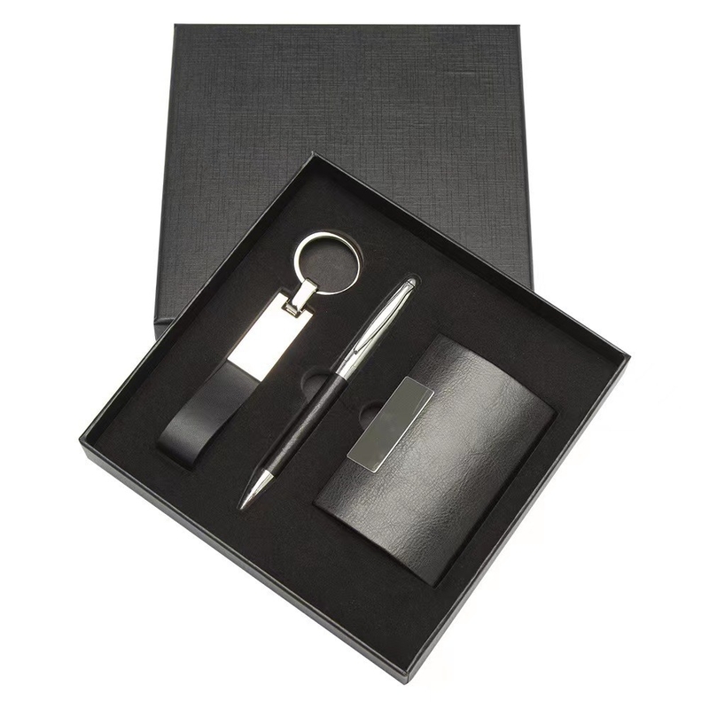 Custom Logo Praktische visitekaarthouder Sleutelhanger Pen voor klanten en kantoor cadeautjes
