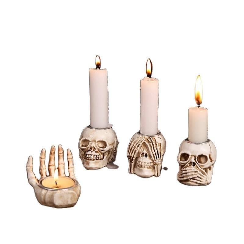 Thanksgiving Skeleton Hars Decoratie Desktop Decoratie Kaarshouder voor Craft Gift