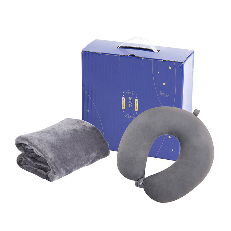Leven Warm Set met twee stukken Lunch Rest Deken U-vormig Kussen Ideaal Welzijnsgeschenk